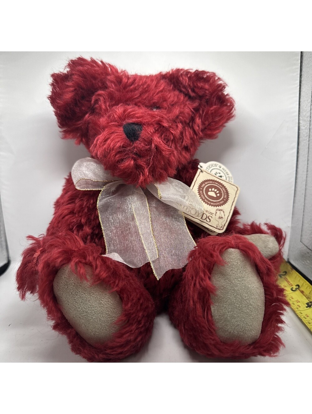 Boyds Jointed Mohair Bear Plush SCARLETT Bearington 11"